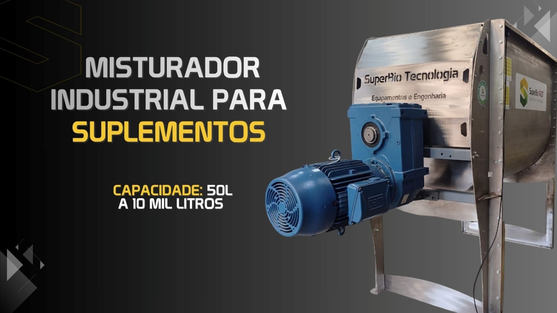 Misturador Ribbon Blender: eficiência e homogeneidade na produção de suplementos alimentares