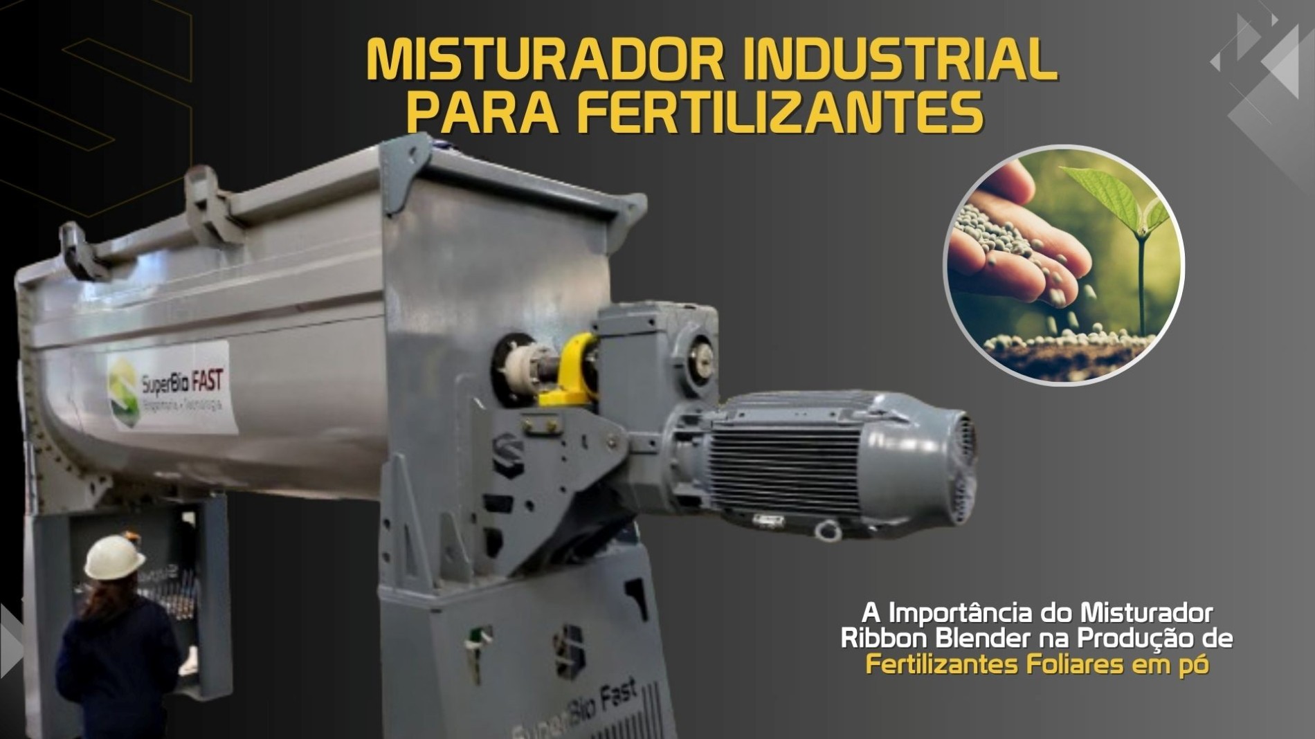 Misturador Ribbon Blender: eficiência e homogeneidade na produção de fertilizantes foliares